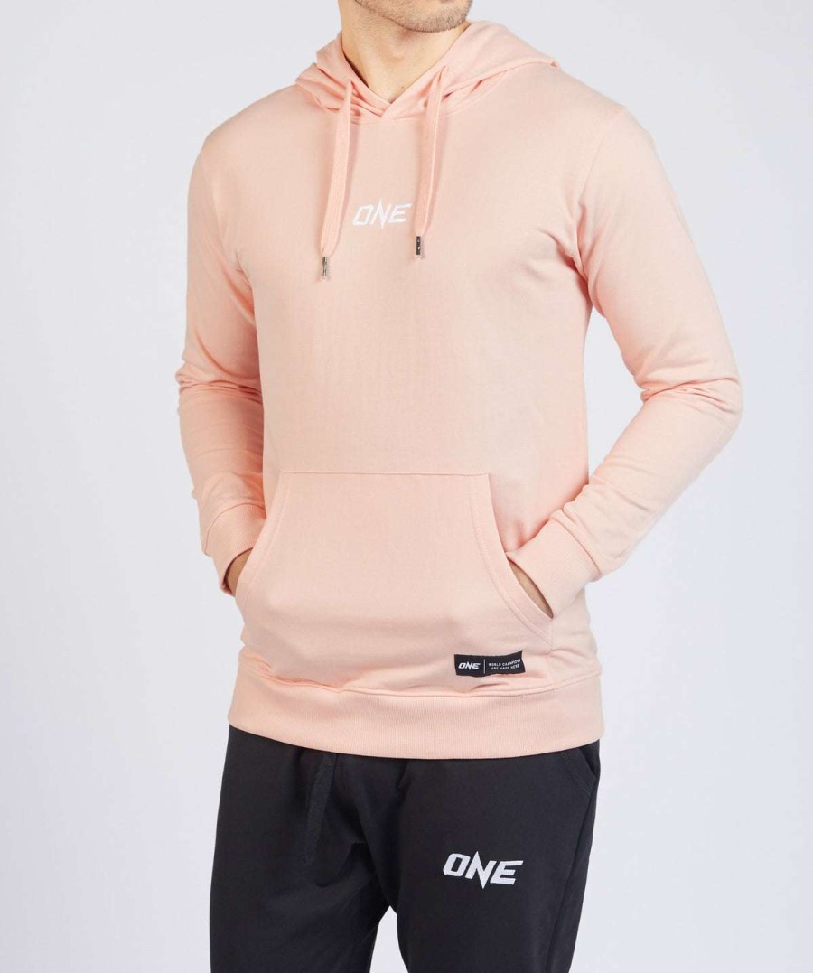 Hoodies * | One Signature Logo Pullover Hoodie (Peach Pink) Fashion