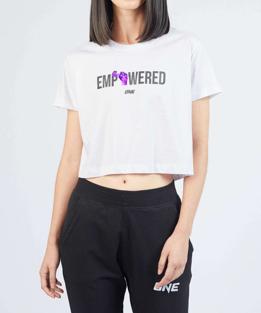 Logo Tee * | Empowered Crop Tee (White) Online