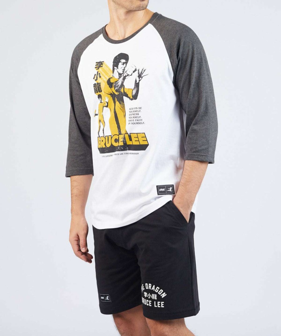 Logo Tee * | Bruce Lee Retro Poster Raglan Tee Online Discount