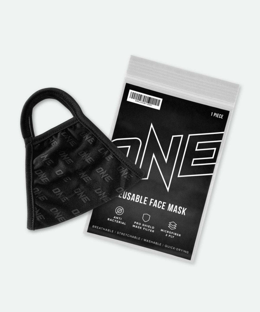 Accessories * | One Face Mask Black Logo (Set Of 4) Promotion