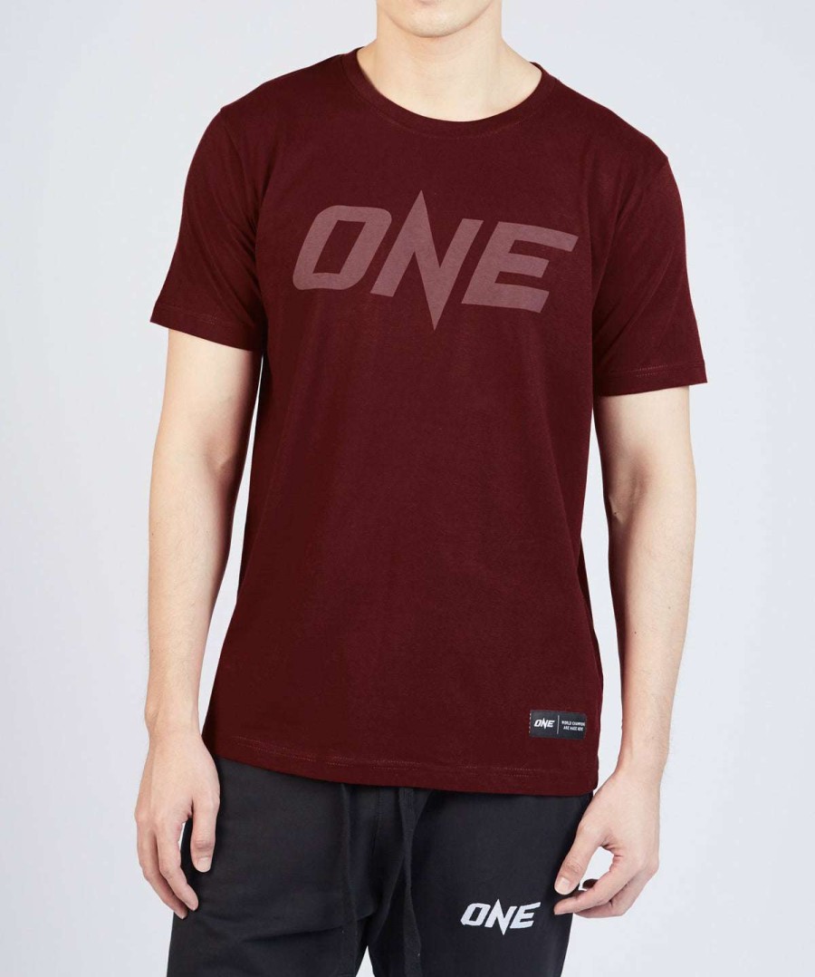 Logo Tee * | One Maroon Monotone Logo Tee Fashionable