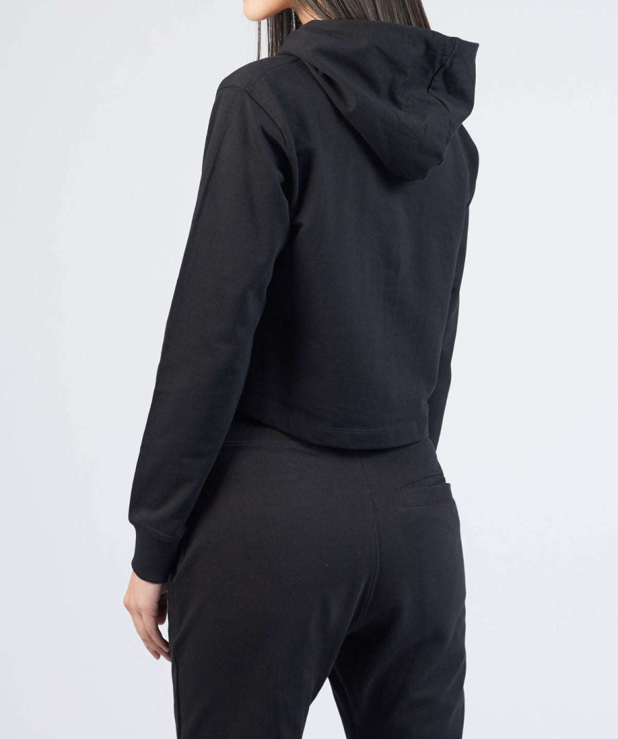 Hoodies * | Empowered Crop Hoodie (Black) Bestsellers