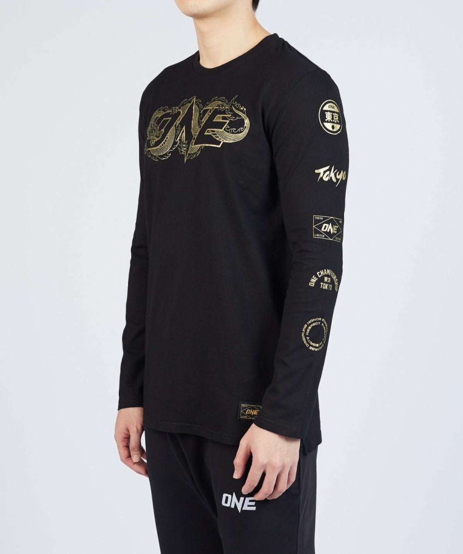 Logo Tee * | One Dragon Logo Tokyo Long Sleeve Tee (Black) Quick Delivery