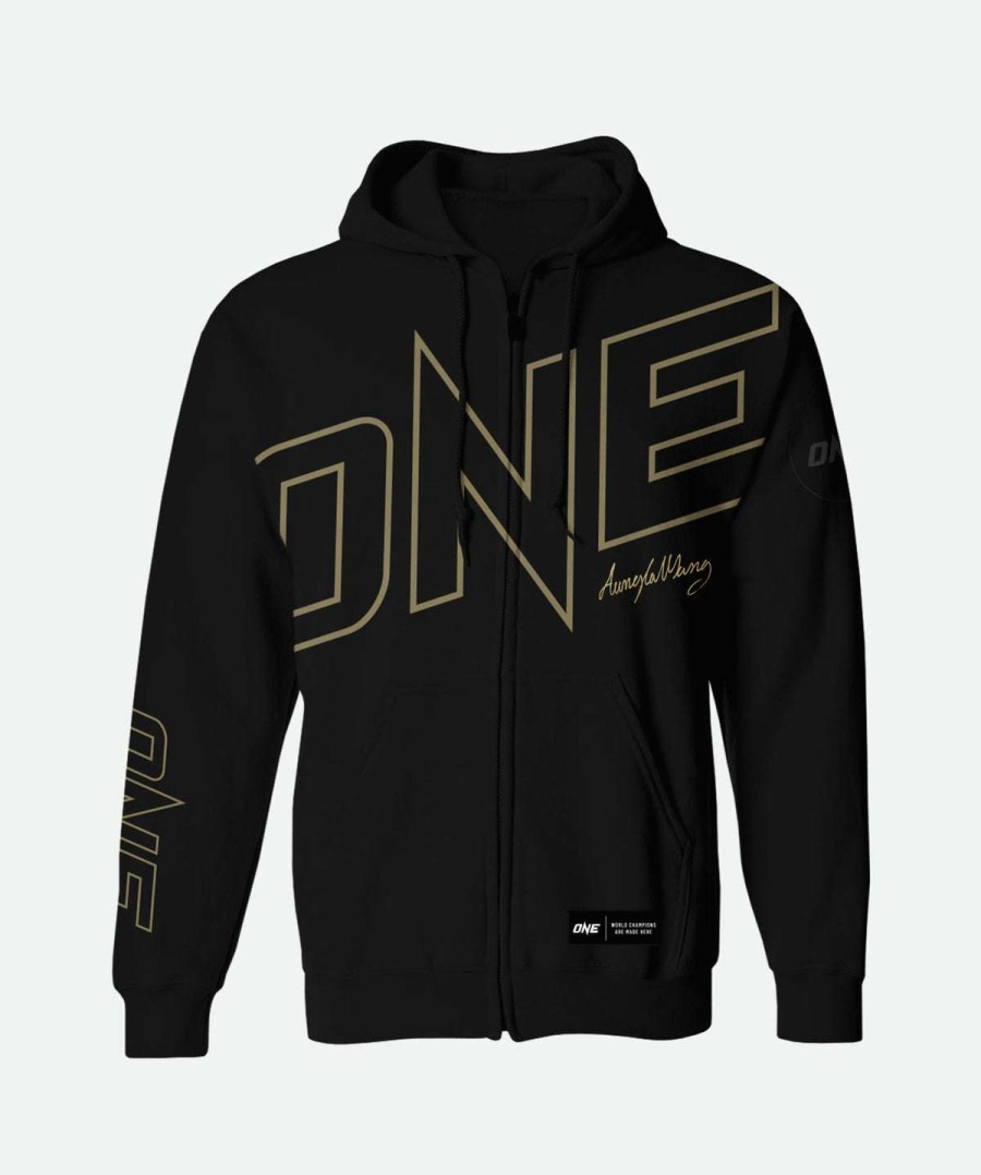 Hoodies * | One World Champion Walkout Zip Autographed Hoodie (Aung La N Sang) Premium