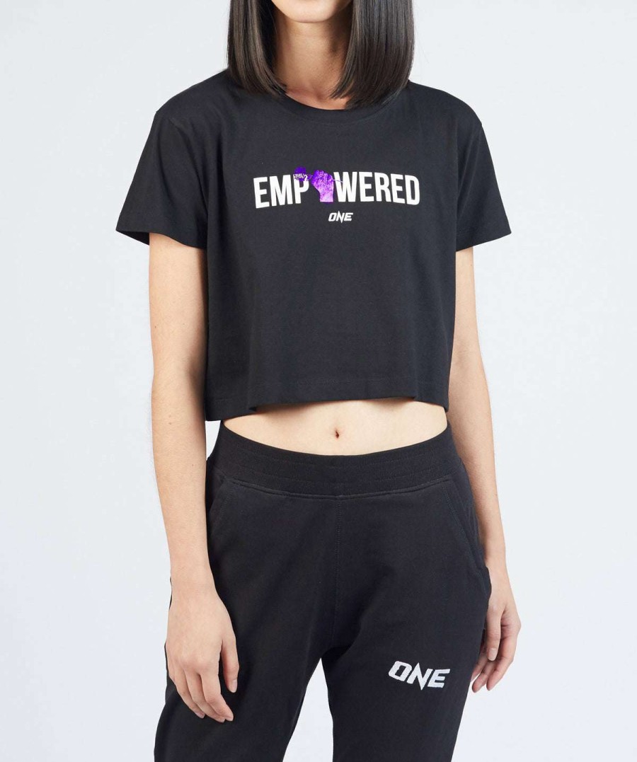 Logo Tee * | Empowered Crop Tee (Black) Best Price