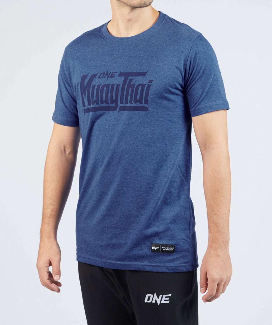 Logo Tee * | Muay Thai Classic Blue Tee Top Sellers