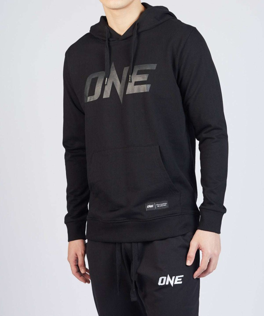 Hoodies * | One Black Monotone Pullover Hoodie Fashion