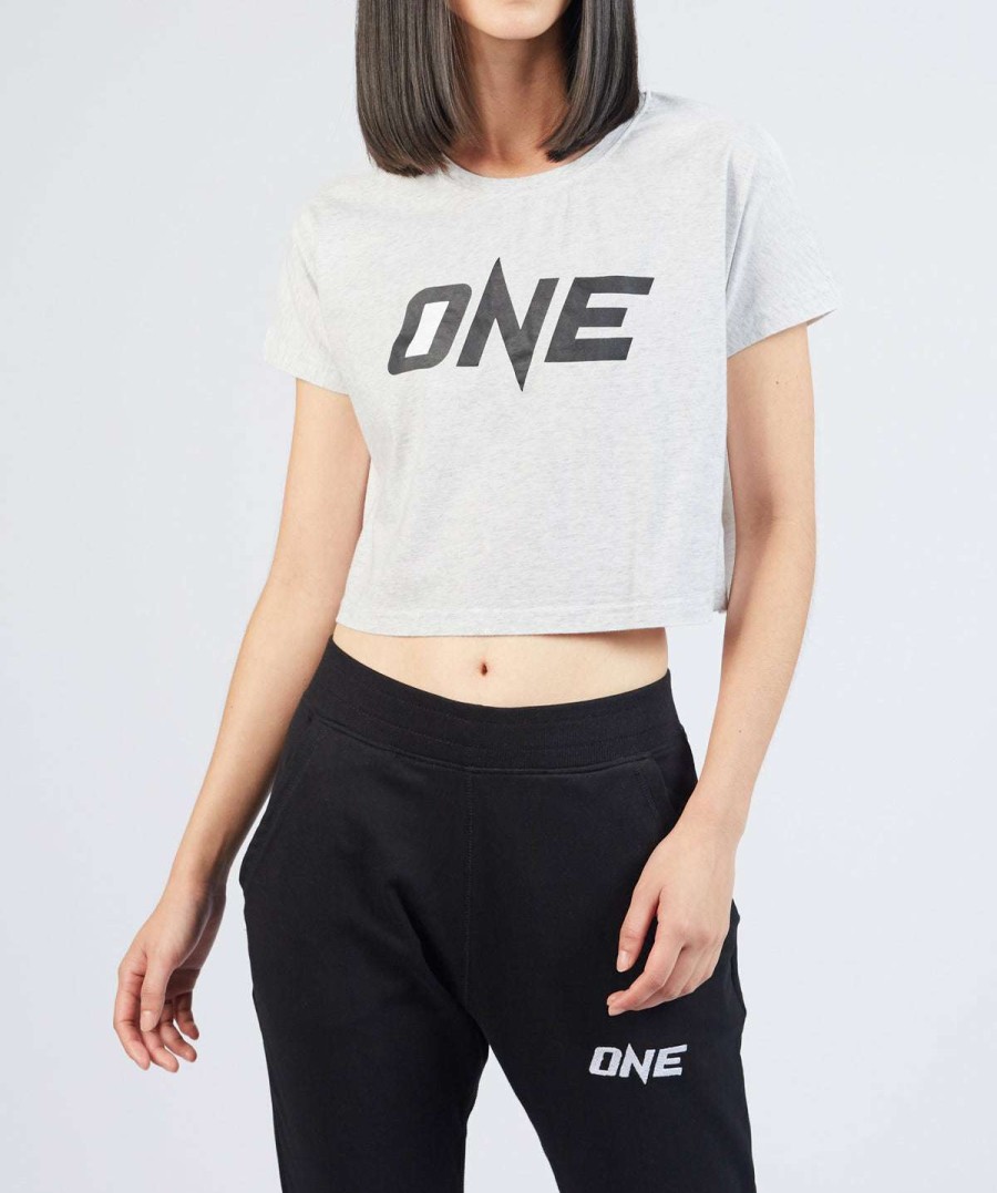 Logo Tee * | One White Logo Crop Tee Less Expensive