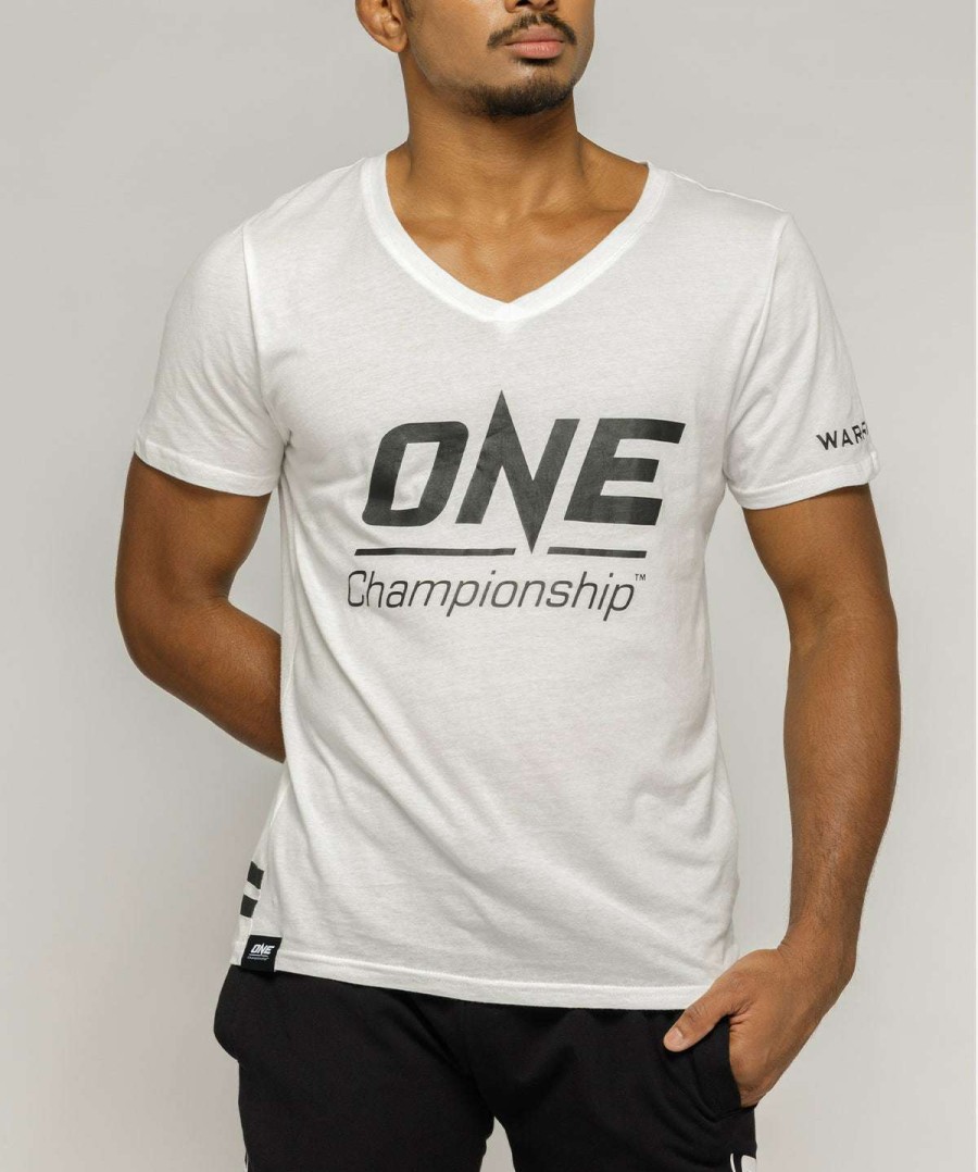 Logo Tee * | One Championship V Neck Warrior Tee (White) Less Expensive