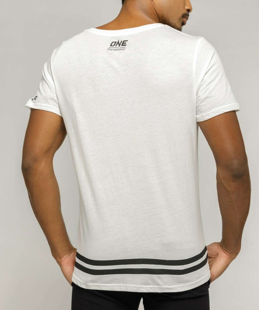 Logo Tee * | One Championship V Neck Warrior Tee (White) Less Expensive